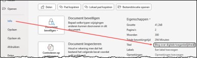 Bestand Info waar je titel kunt opgeven