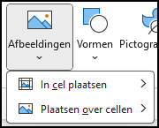 Schermafbeelding van de nieuwe mogelijkheden bij Invoegen > Afbeeldingen