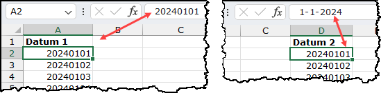 Schermafbeelding hoe je het verschil kunt zien tussen de 2 datums (in de fbalk)