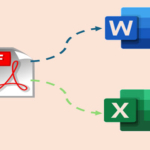 Decoratieve afbeelding die symboliseert dat je een pdf kunt binnehalen in Word en Excel