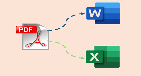 Decoratieve afbeelding die symboliseert dat je een pdf kunt binnehalen in Word en Excel
