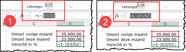 Schermafbeelding van het voorbeeld. In de tekst staat de uitleg