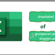 Logo van Excel met symbolische kies je voor draaitabel of functies